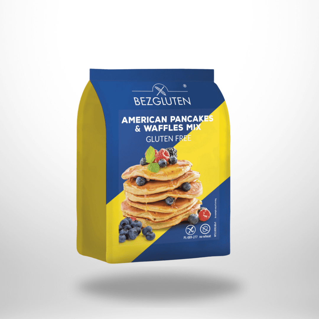 BezGluten Mix für amerikanische Pfannkuchen und glutenfreie Waffeln 300g