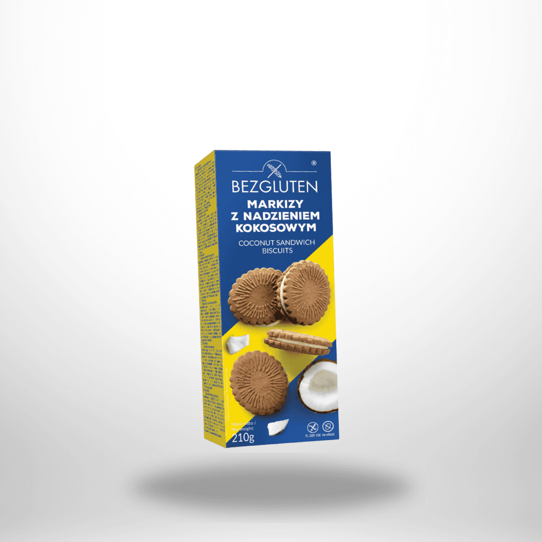 BezGluten glutenfreie Doppelkekse mit Kokosfüllung 210g