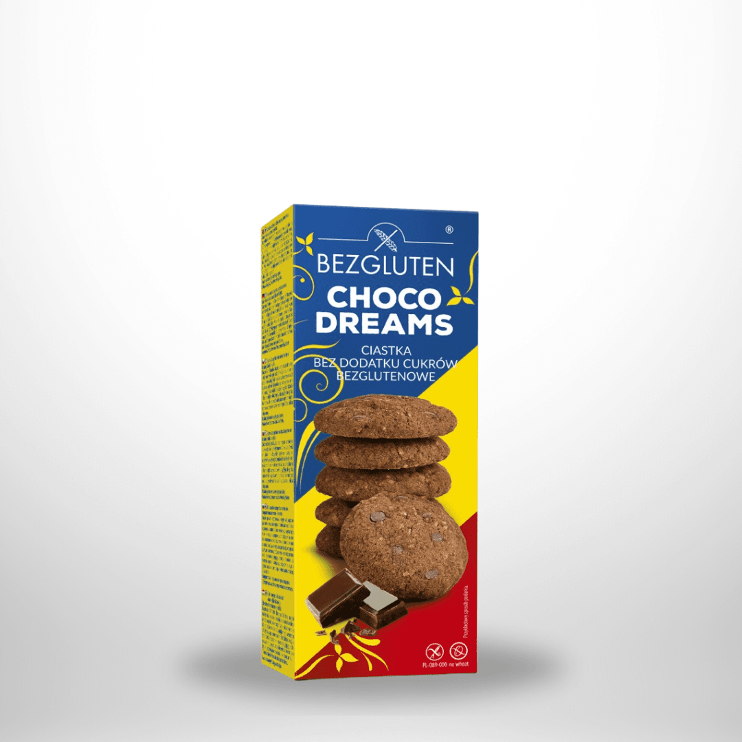 BezGluten Choco Dreams - Schokoladenkekse ohne Zuckerzusatz glutenfrei