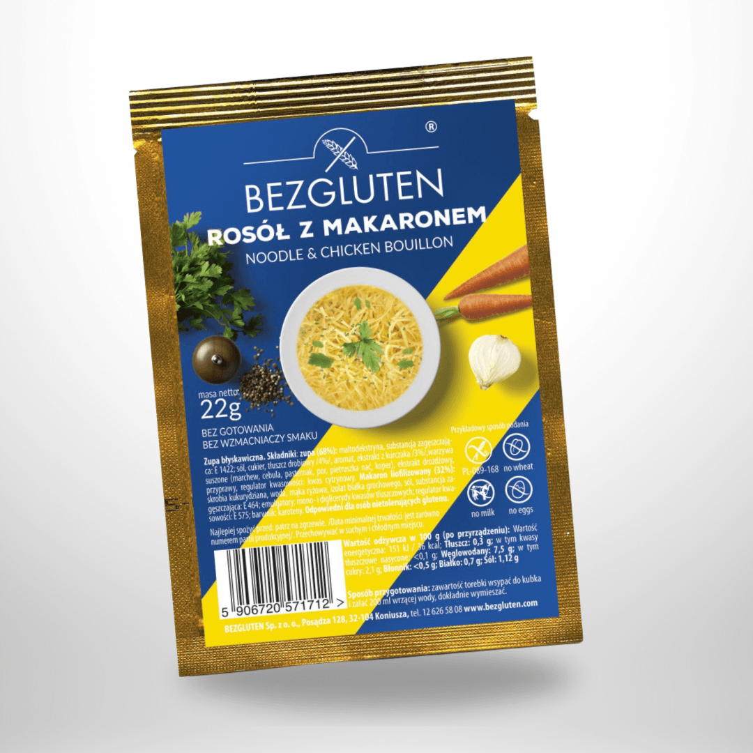 BezGluten Glutenfreie Nudelsuppe