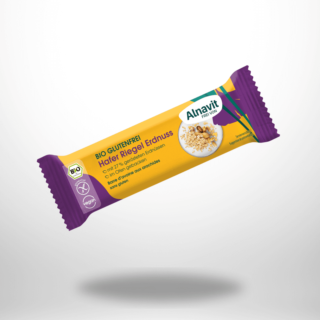 Alnavit Hafer Riegel Erdnuss Bio glutenfrei 50g