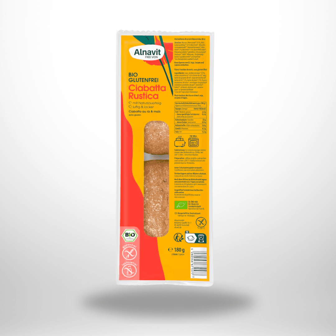 Alnavit Ciabatta Rustica Bio glutenfrei 180g