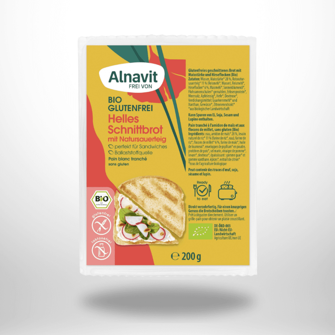 Alnavit Helles Schnittbrot Bio glutenfrei 200g