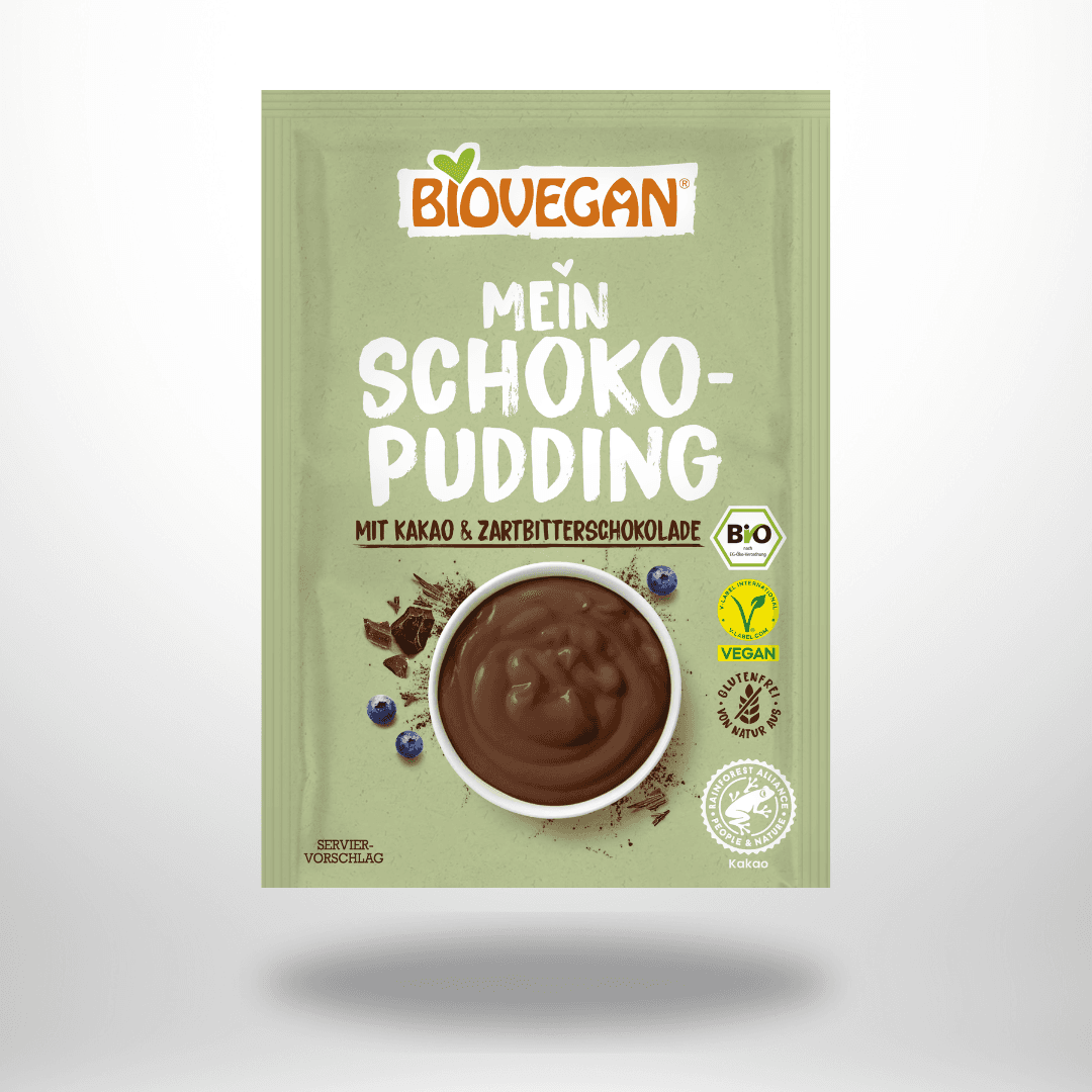 BioVegan Mein Schokopudding mit Kakao und Zartbitterschokolade