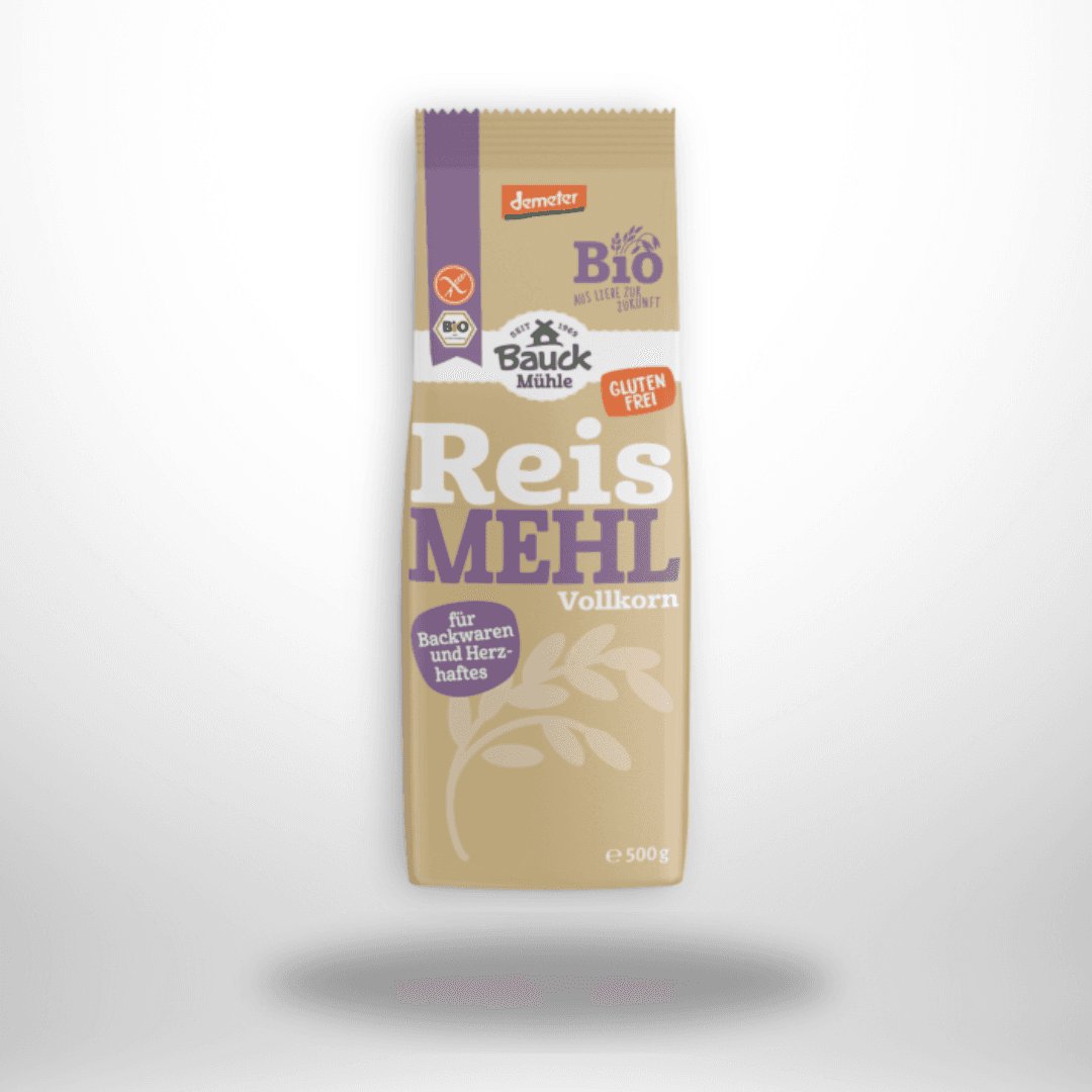 Bauck Reismehl Vollkorn Bio 500g – Bild 1