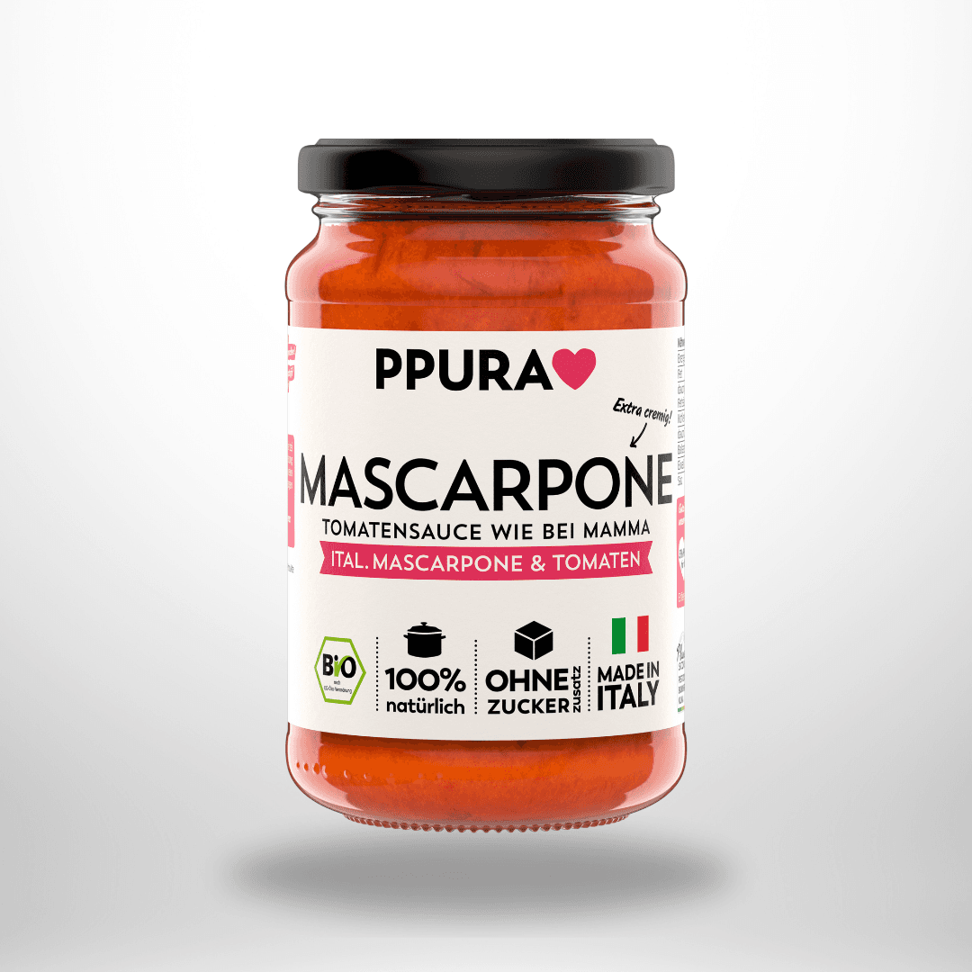 PPURA BIO Sugo Mascarpone - mit italienischer Mascarpone und Tomaten