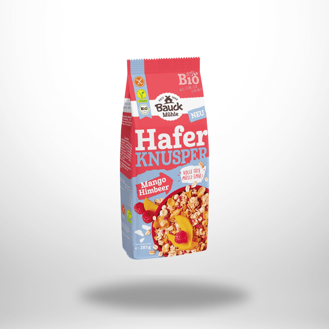 Bauck Hafer Knusper Müsli Mango und Himbeere Bio 285g