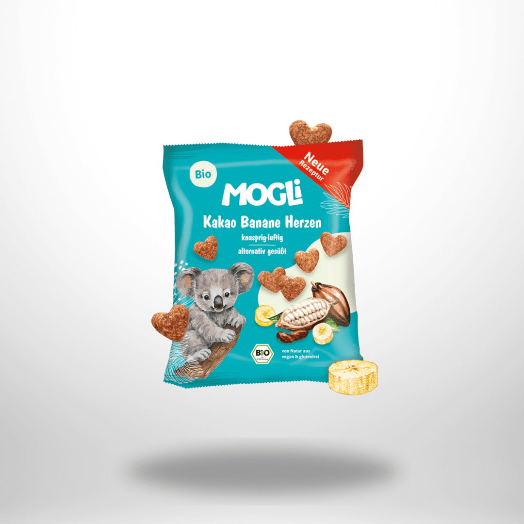 MOGLI Kakao Banane Herzen Bio 30g