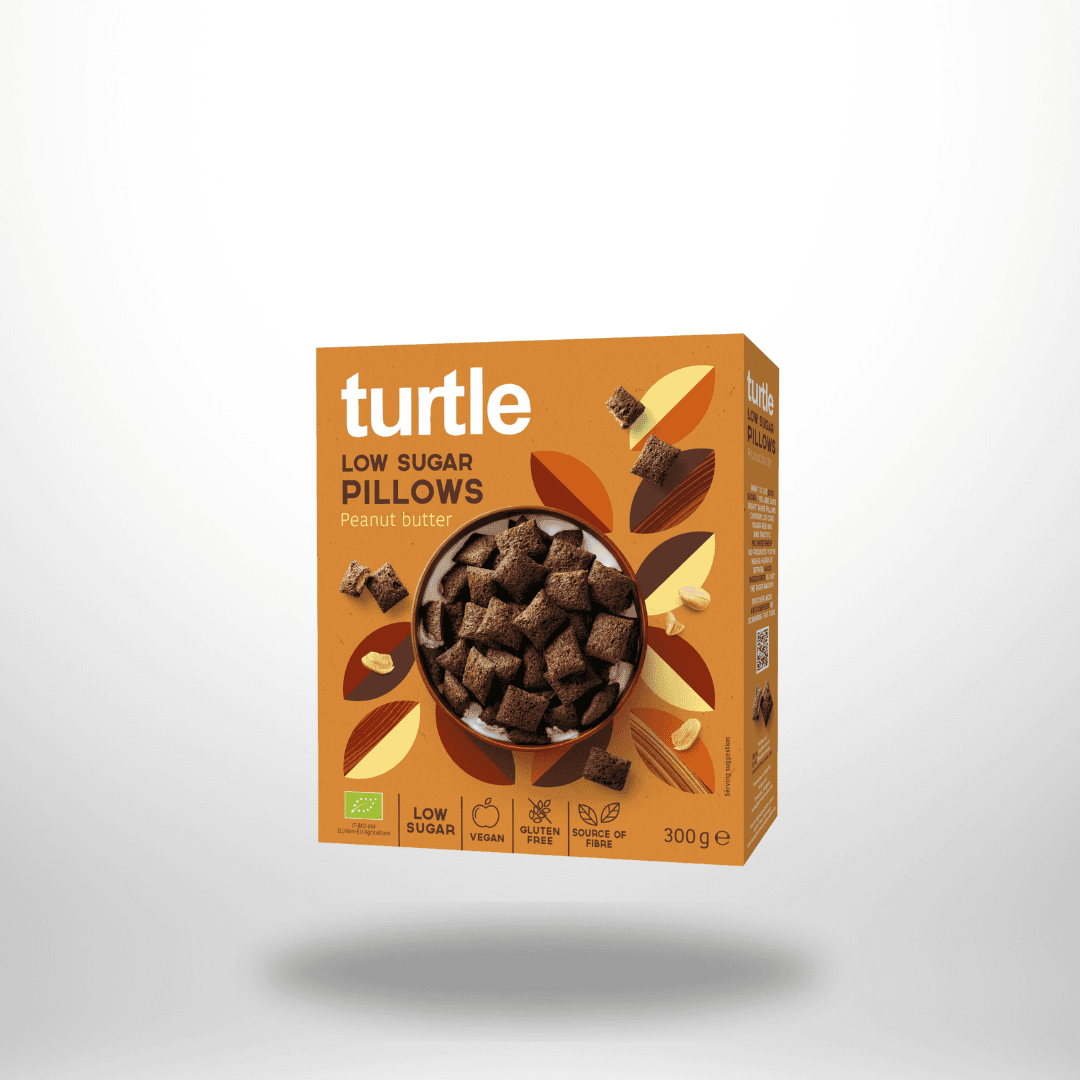 Turtle Low Sugar Pillows mit Erdnussbutter Bio 300g – Bild 1
