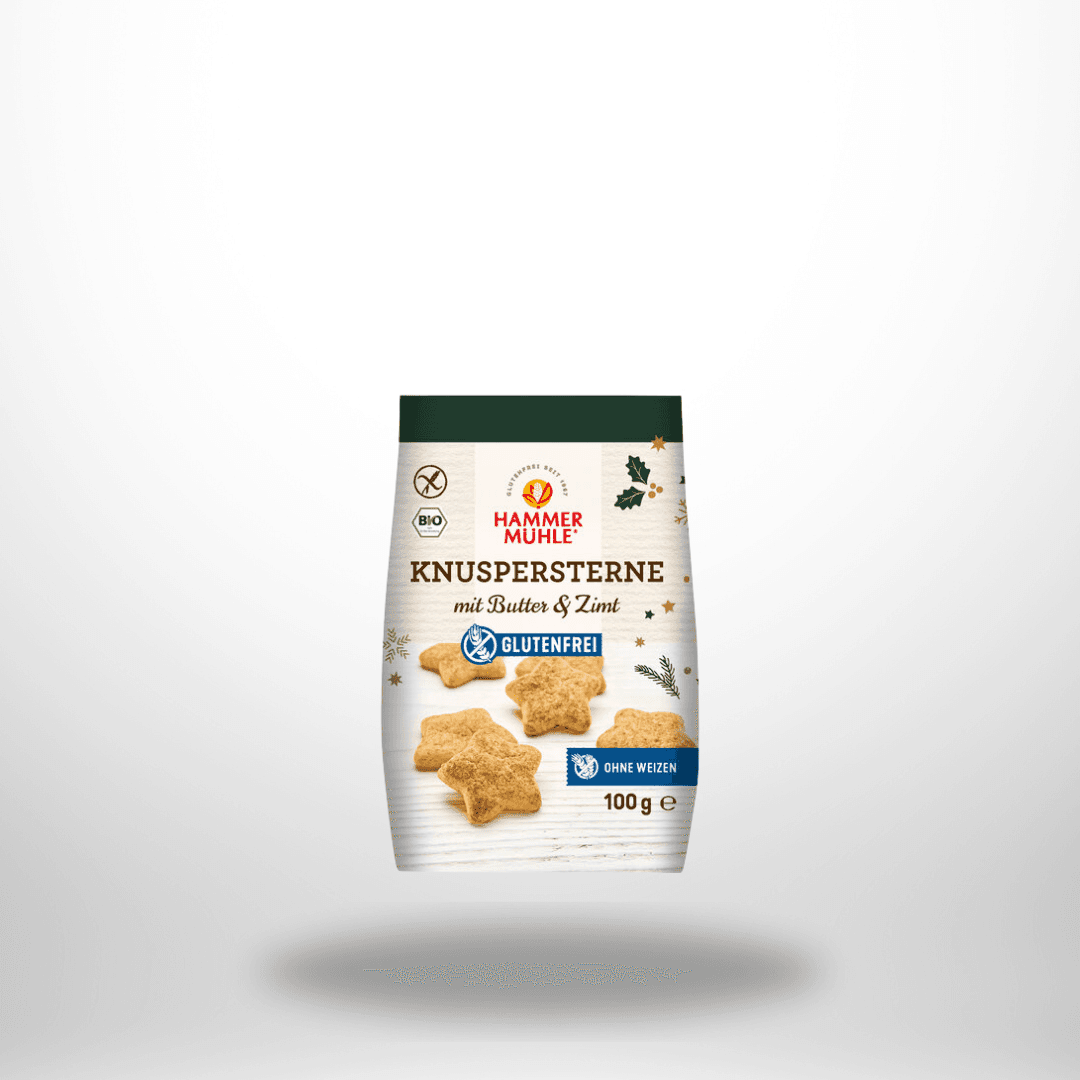 Hammermühle Bio Knuspersterne mit Butter und Zimt