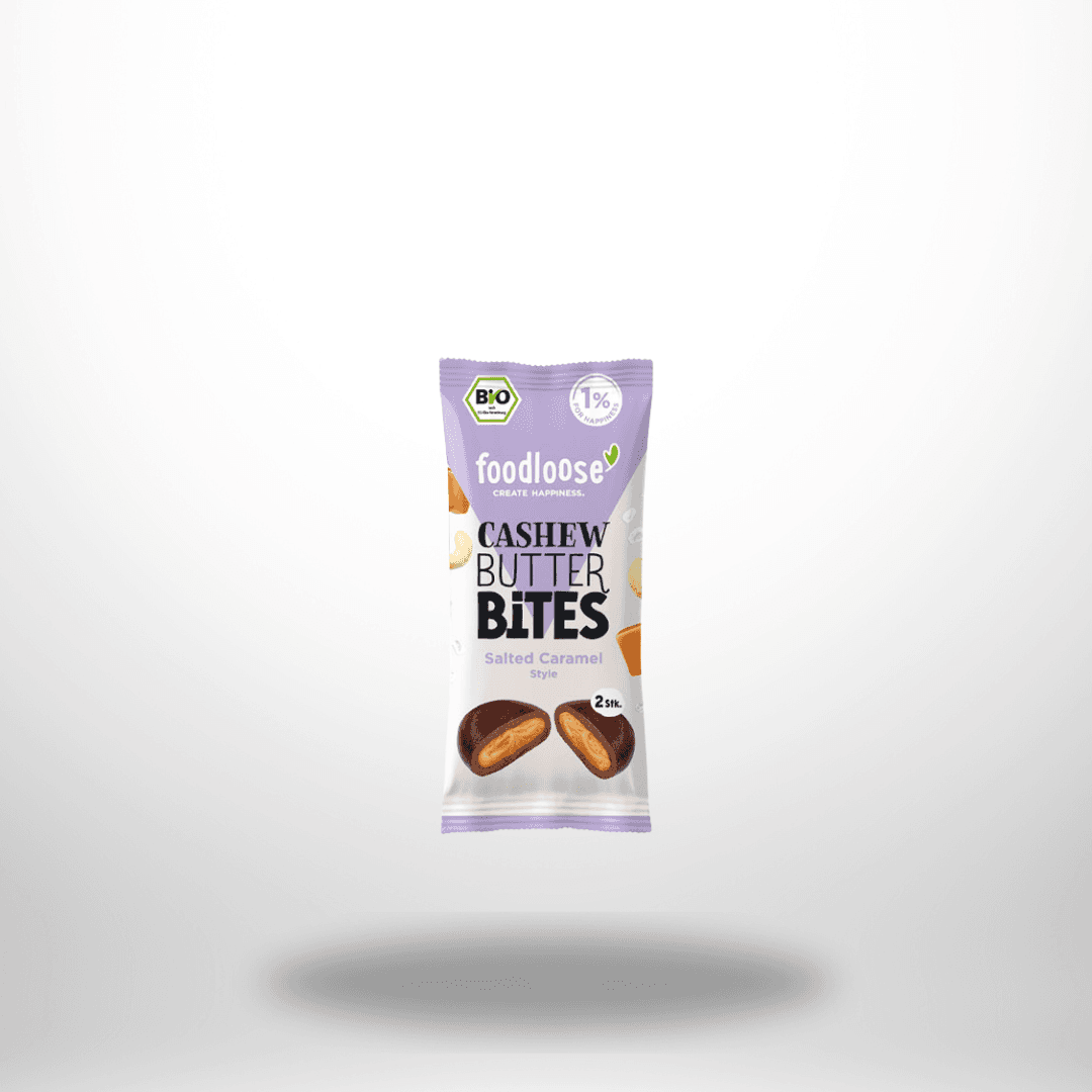 foodloose Bio Cashew Butter Bites Salted Caramel 40g