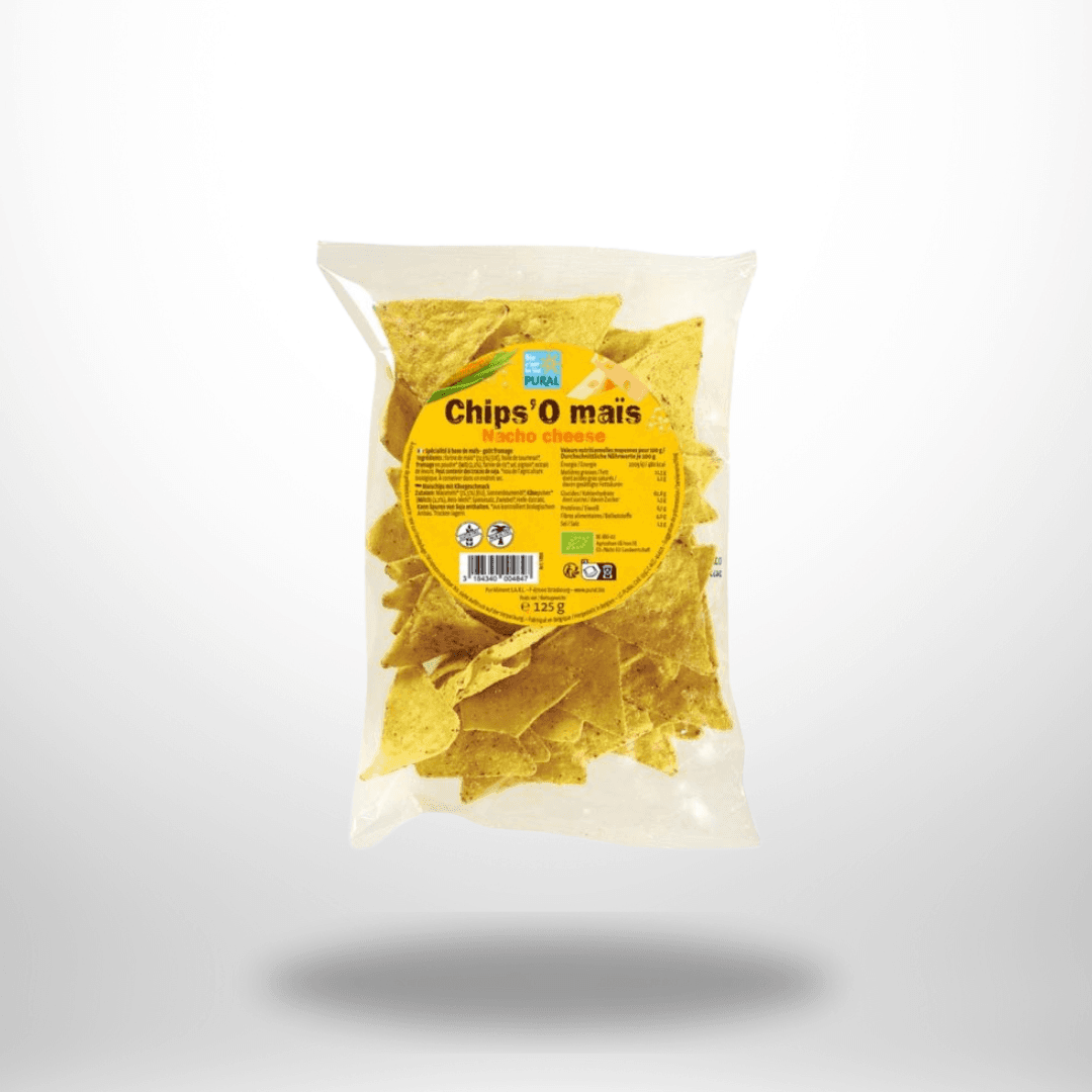 Pural Chips O Mais Nacho Cheese Bio 125g