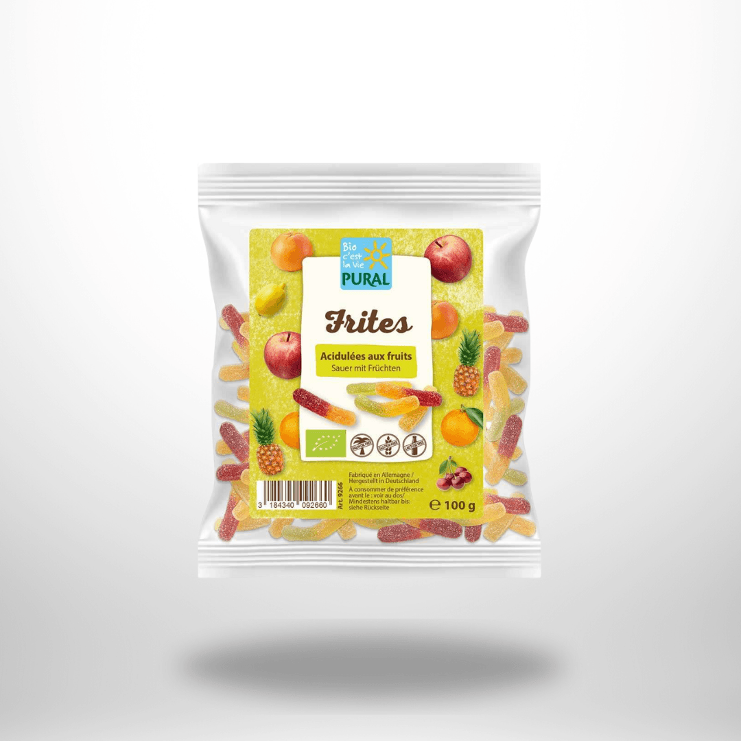 Pural Frites saure Fruchtgummi Bio 100g