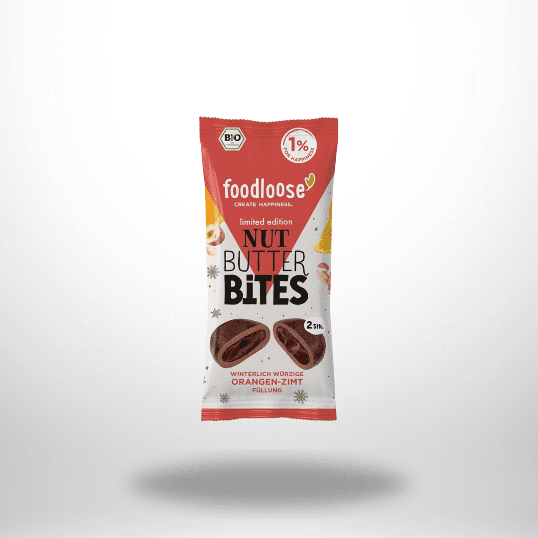 foodloose Hazelnut Butter Bites Orange-Zimt bio glutenfrei 40 g