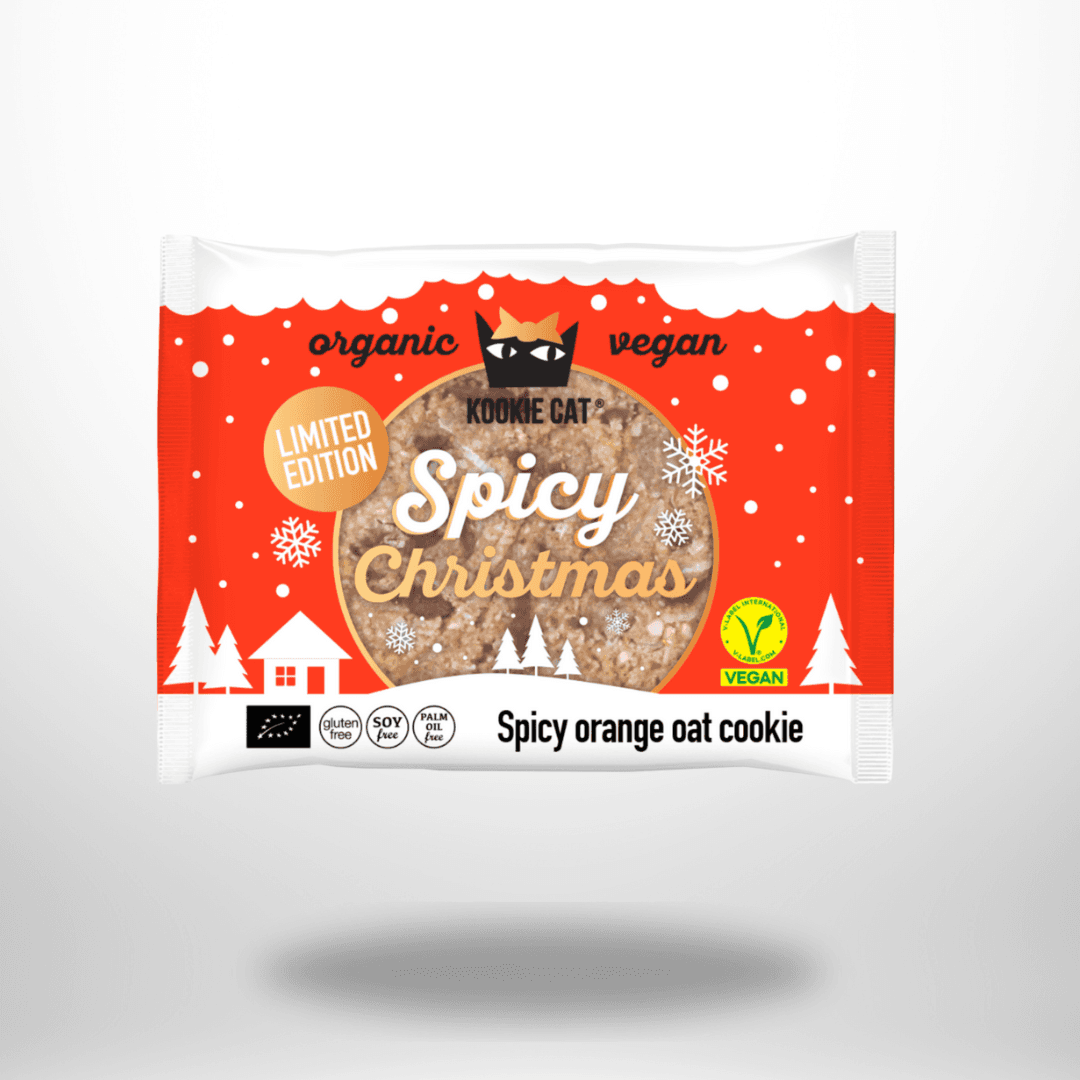 Kookie Cat Spicy Christmas würziger Orangenkeks Bio 50g – Bild 1