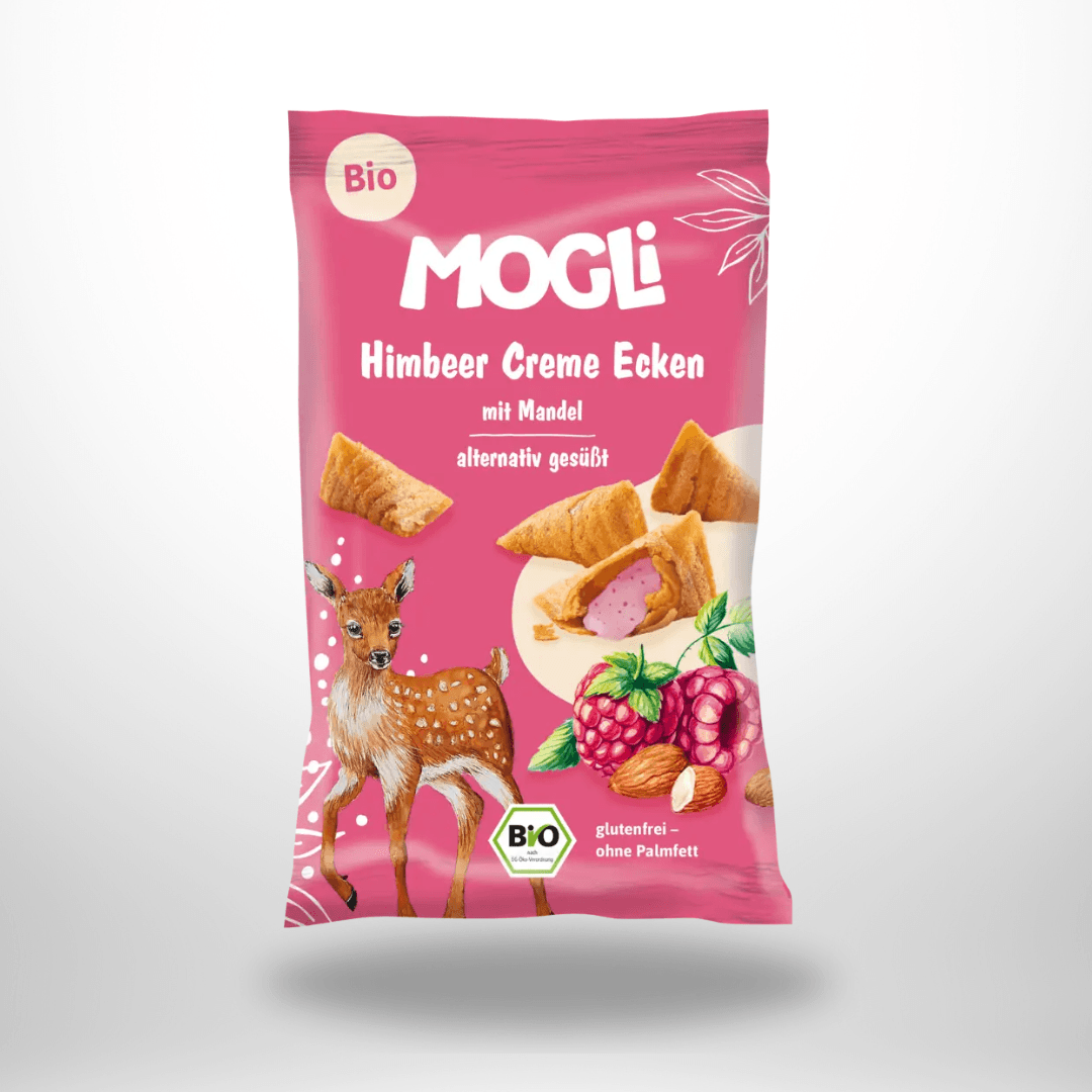 Mogli Himbeer Creme Ecken mit Mandel