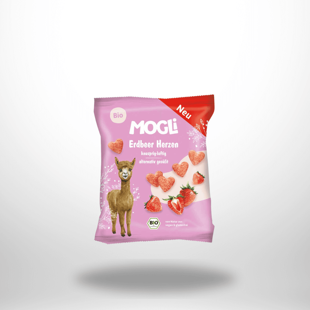 MOGLI Kakao Erdbeer Herzen 30g