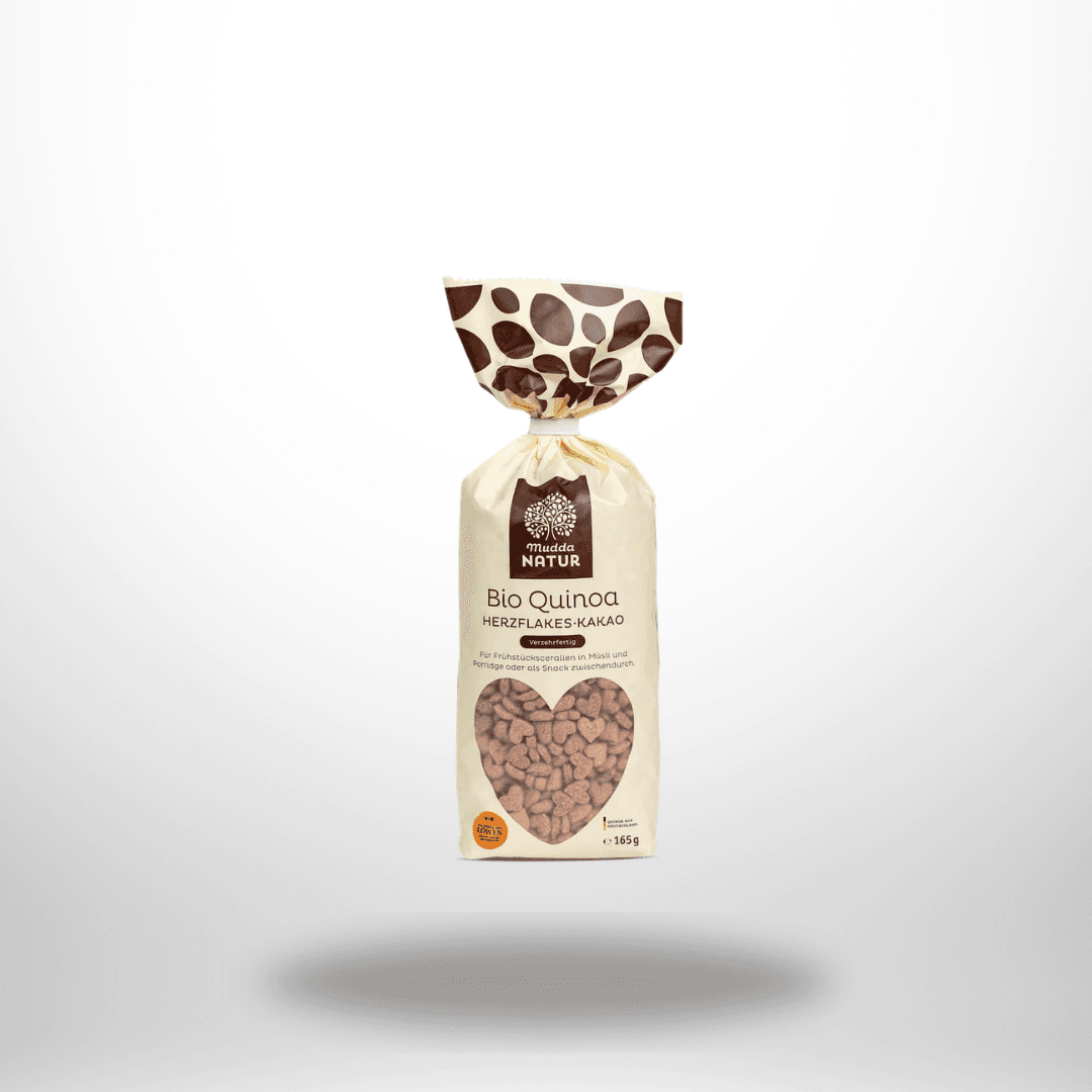 Mudda Natur Quinoa Herzflakes Kakao Bio 165g – Bild 1