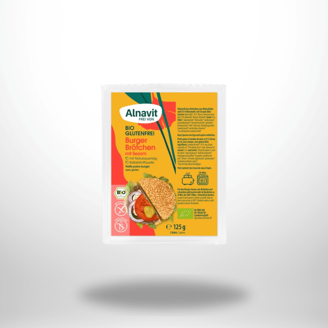 Alnavit Burger Brötchen mit Sesam Bio (2 Stück) 125g