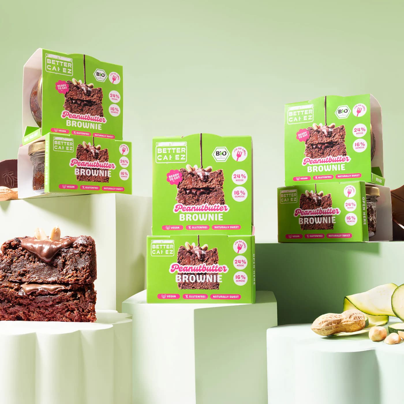 Better Cakez Peanutbutter Brownie glutenfrei bio