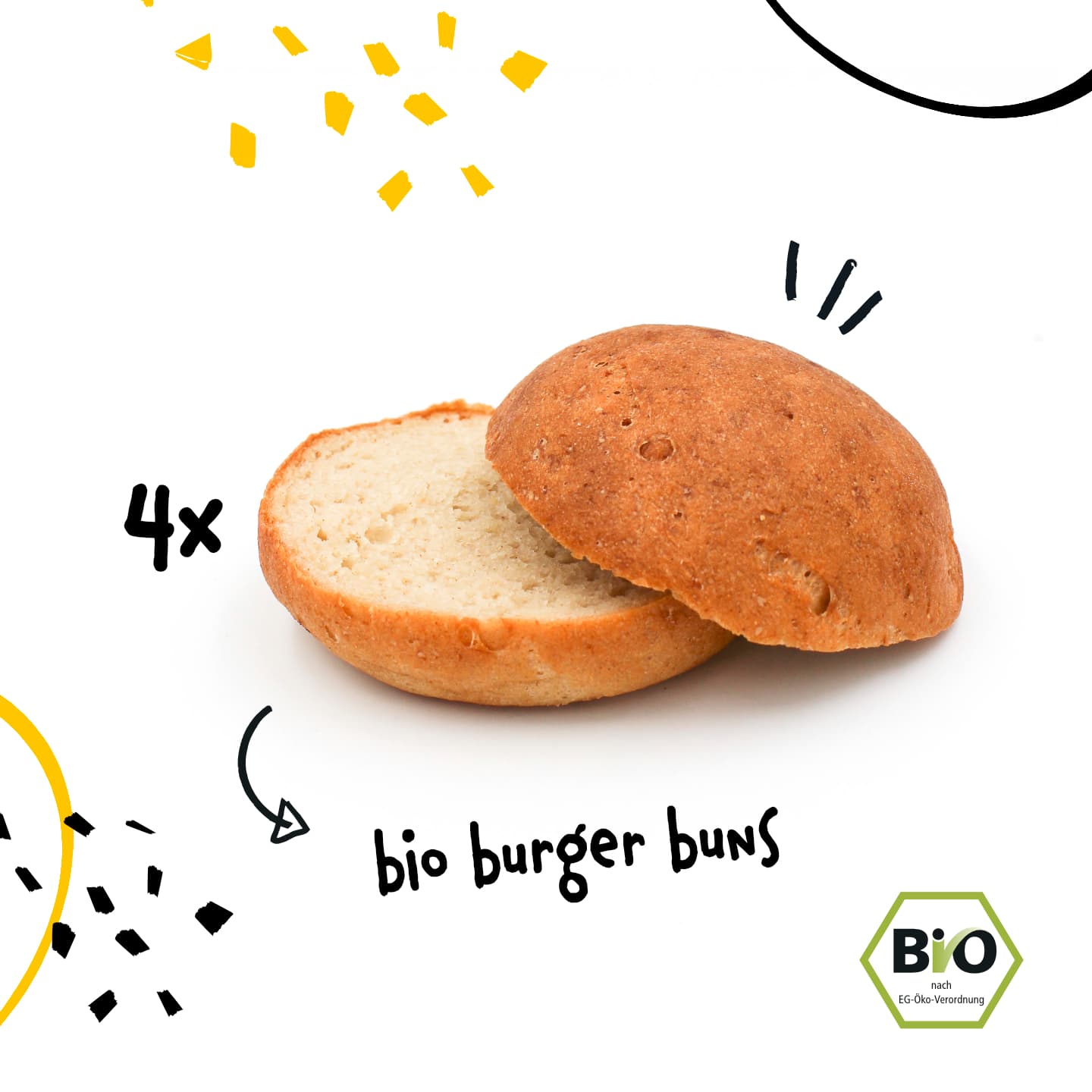 echt jetzt! Bio Burger Buns 470g