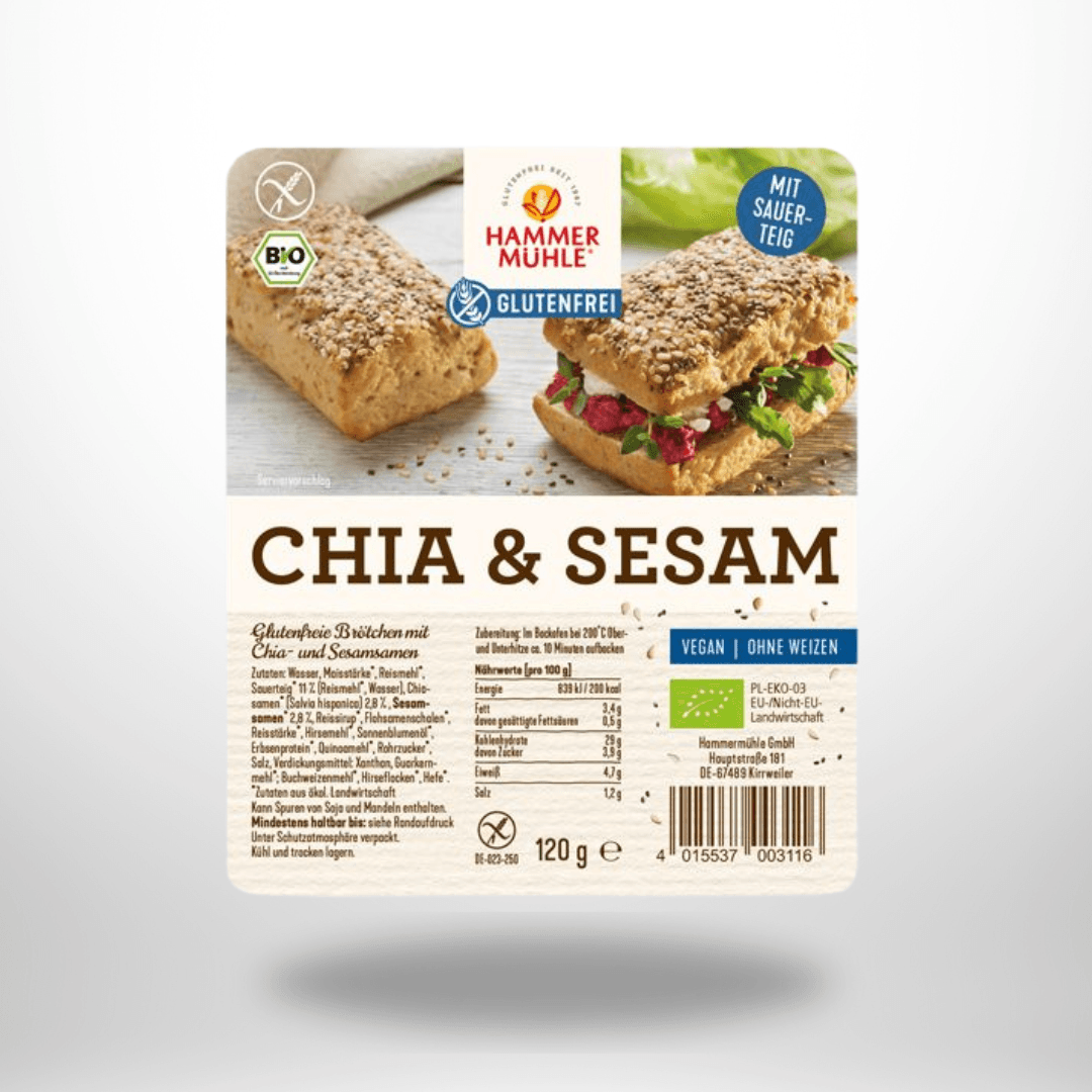 Hammermühle Chia & Sesam Brötchen Bio (2 Stück) 120g