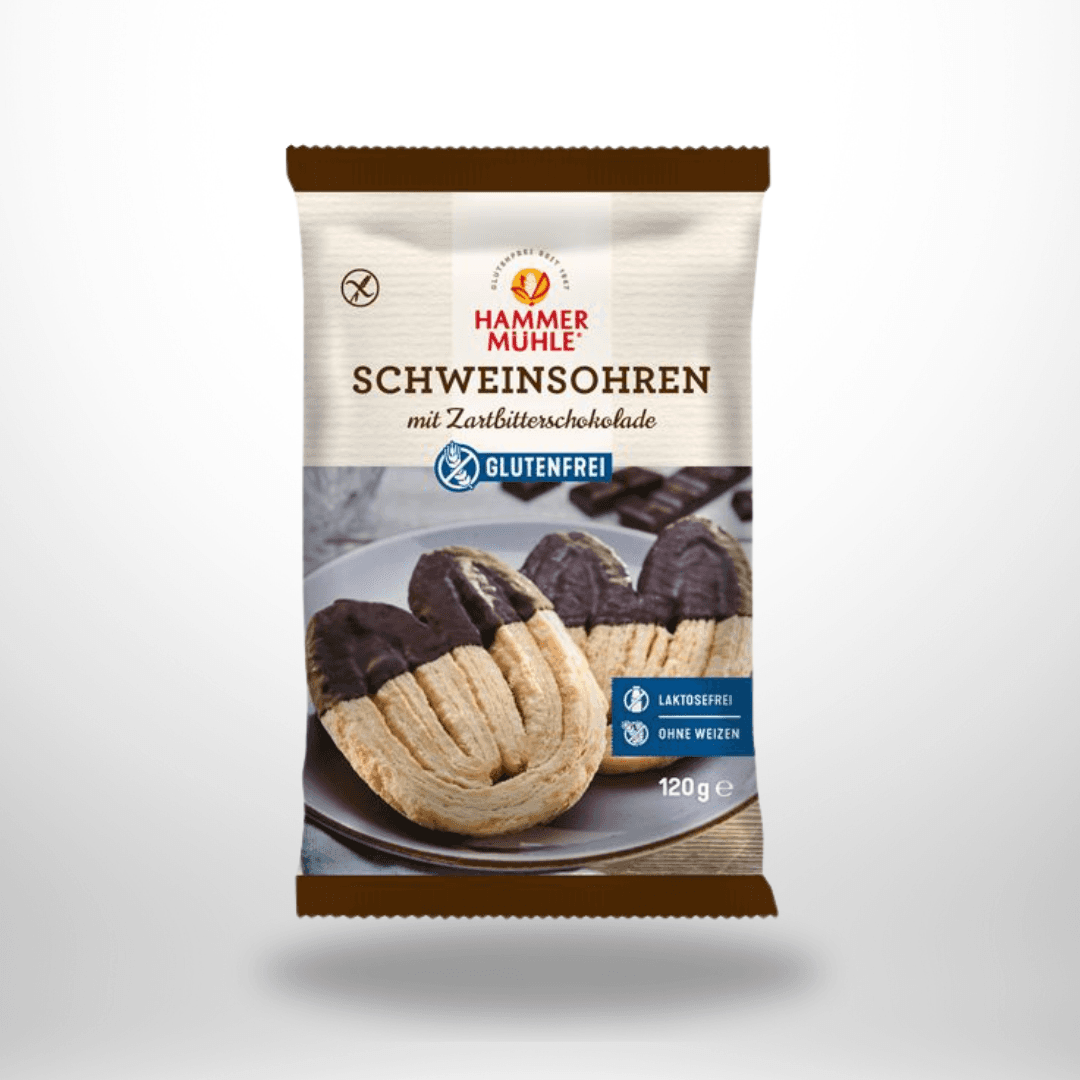 Hammermühle Schweinsohren mit Zartbitterschok.