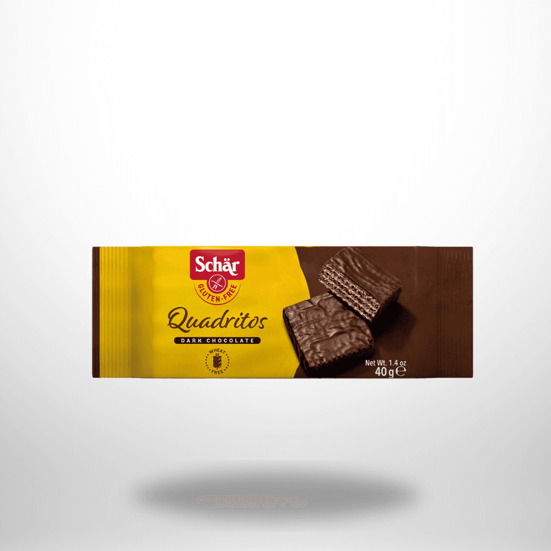 Schär Quadritos Kakaocremewaffeln in Zartbitterschokolade
