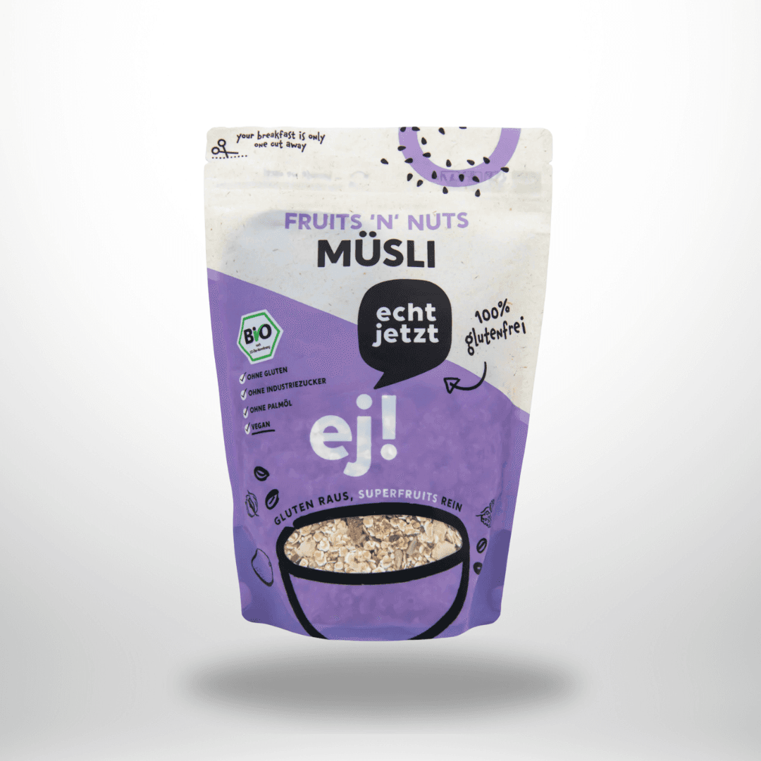 echt jetzt! Fruits 'n' Nuts Müsli Bio glutenfrei 350g