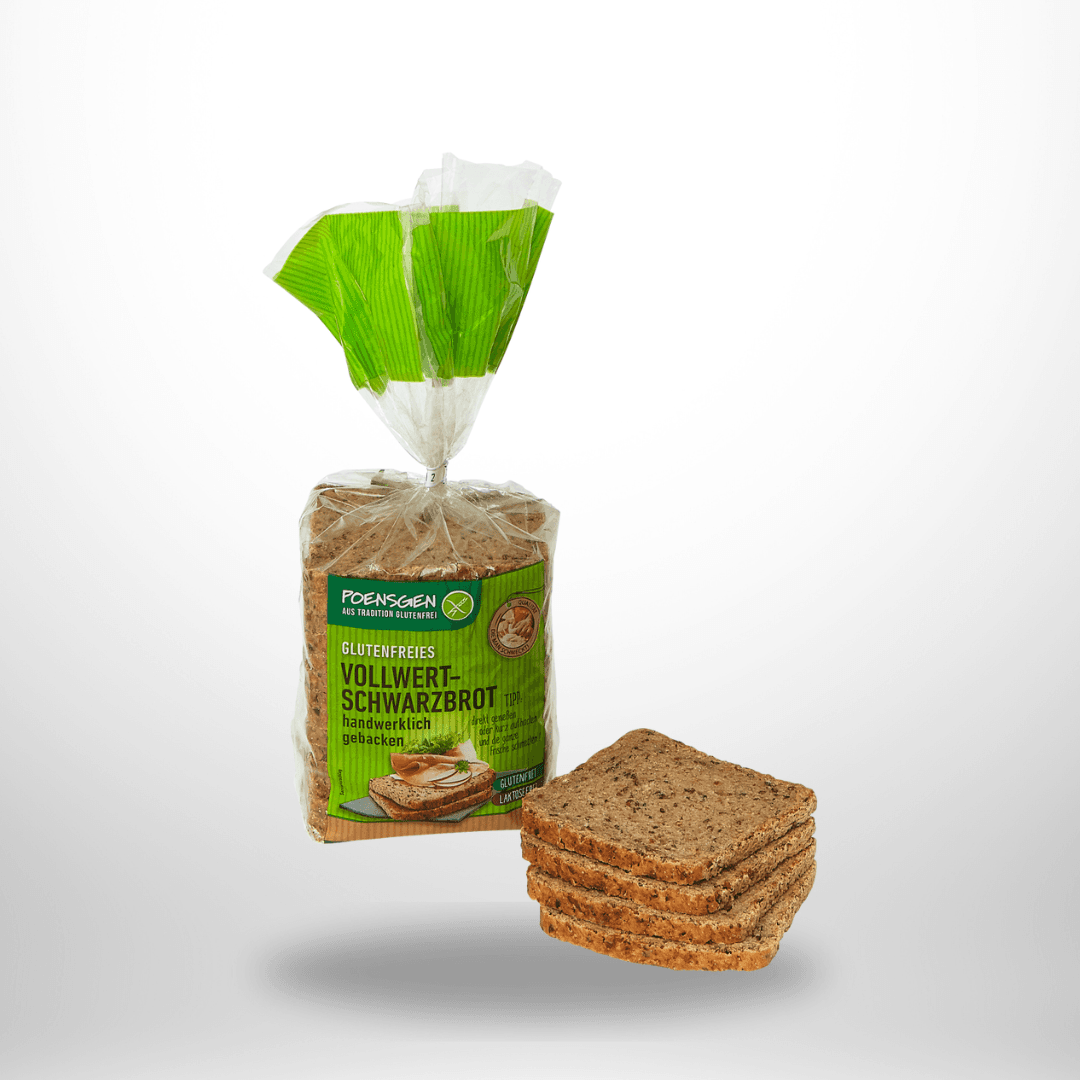 Poensgen Vollwert-Schwarzbrot glutenfrei 500g