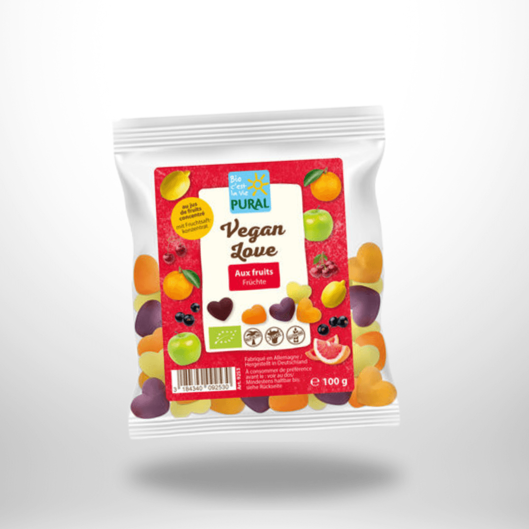 Pural Vegan Love Fruchtgummi ohne Gelatine Bio