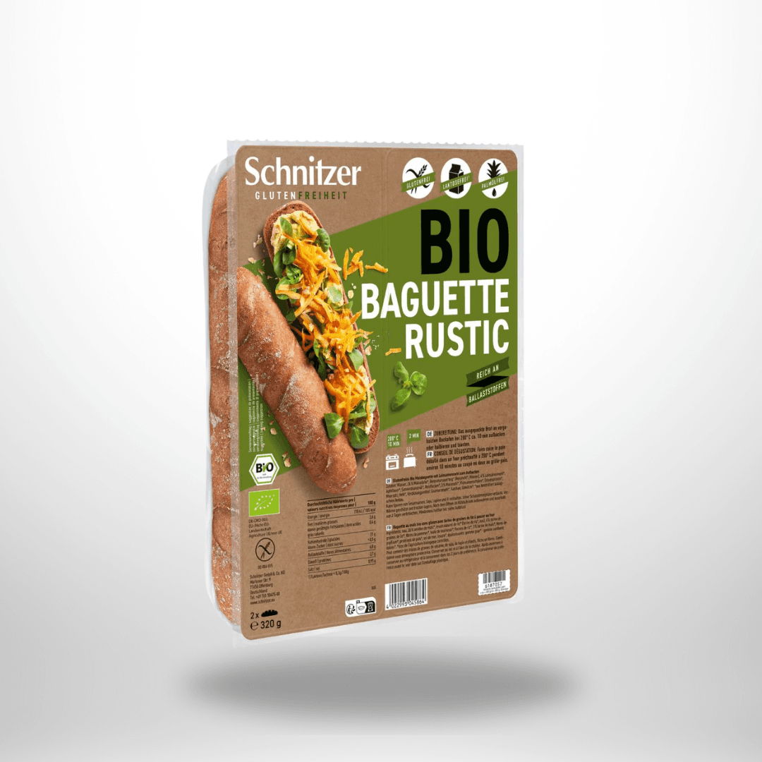 Schnitzer Bio Baguette Rustic Maisbaguette mit Leinsamen 320g glutenfrei