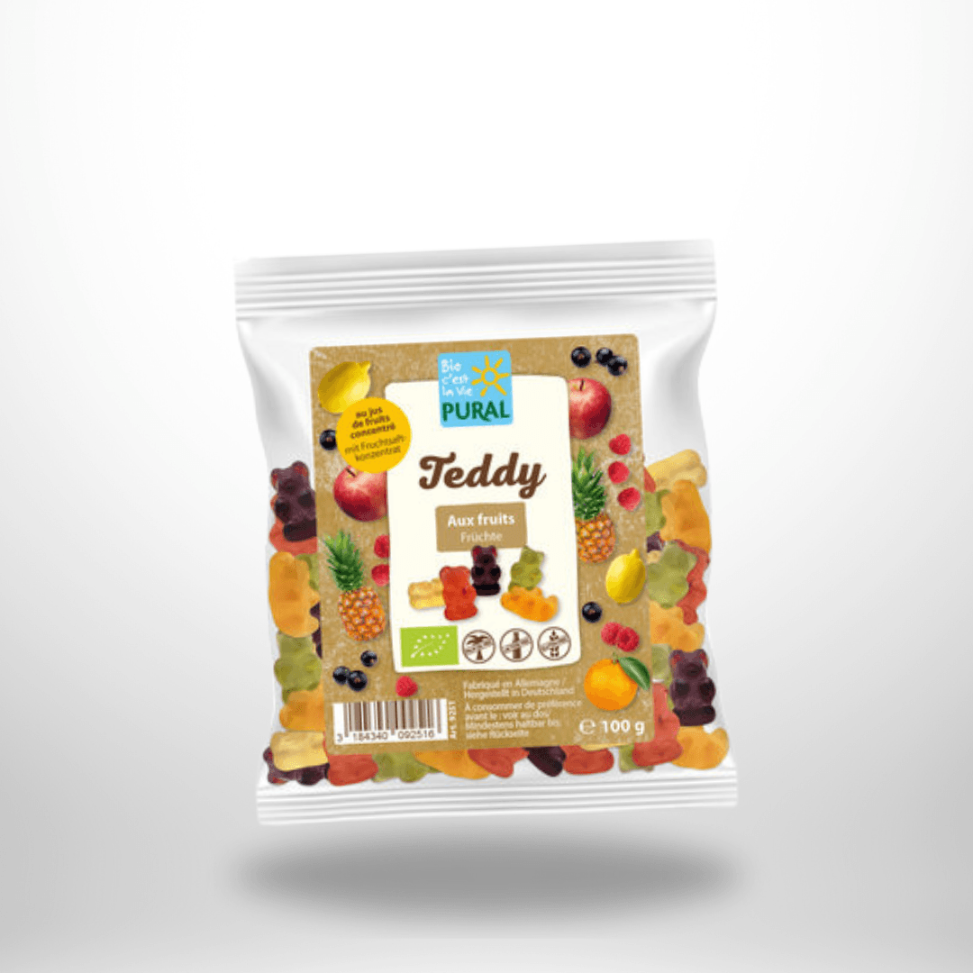 Pural Teddy Fruchtgummi mit Gelatine Bio 100g